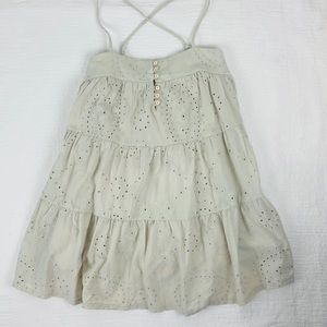 Girls Love Daisy Spaghetti Strap Khaki Dress